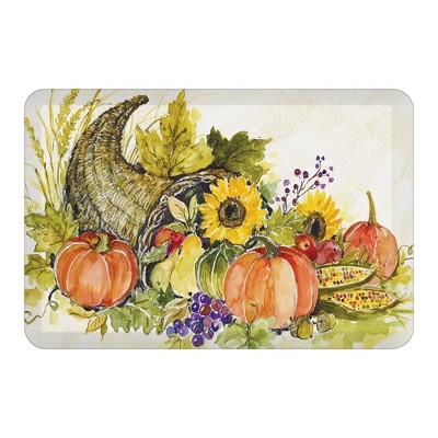 Laural Home Cornucopia Harvest 20" x 30" Anti-Fatigue Kitchen Mat
