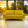 ROOMTEC 65" Mid Century Modern Loveseat Sofa, 2-Seater Velvet Upholstered Love Seat Couch with Bolster Pillows - 4 of 4