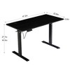 VECELO Electric Standing Office Desk Adjustable Height, Computer Desk with Headphone Hook, Memory Preset Gaming Desk, Dual-Motor,  Black - 3 of 4