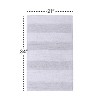 Knightsbridge Stylish And Comfortable All Season Traditional Wide Cut Design Cotton Bath Rug 21" X 34" White - 3 of 4