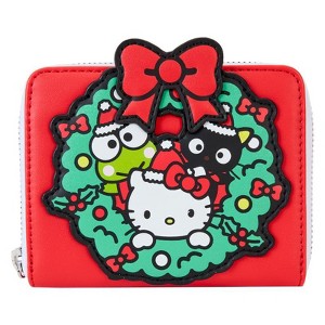 Loungefly Sanrio: Hello Kitty & Friends - Holiday Wreath Zip Around Wallet - 1 of 4