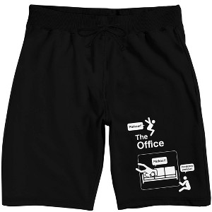 The Office Parkour Men's Black Sleep Pajama Shorts - 1 of 4