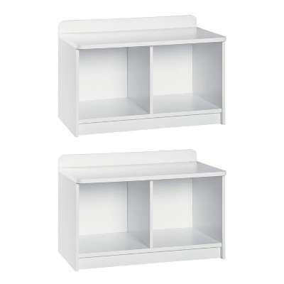 Rest Haven 2 Drawer Cube Storage Organizer, White/Aqua