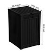 Yardgrace Deliver Box,Lockable Outdoor Storage Box,Large Double Wall Resin Package Delivery Waterproof Deck Box for Porch Patios Black - 2 of 4