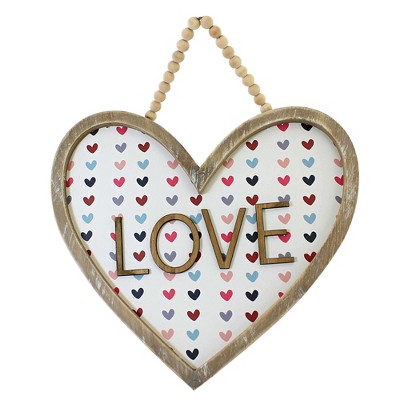 Home Decor 16.0" Love Heart Wall Decor Valentine's Day  -  Wall Sign Panels