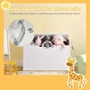 Costway Wooden Toy Box Kids Storage Chest Lift Top Bench Seat W/ Cushion & Safety Hinge - 2 of 4