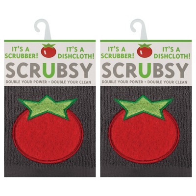 2pk Tomato Dish Cloths Gray - MUkitchen