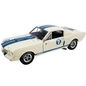 1965 Shelby GT 350R #7 "Stirling Moss" White with Blue Stripes Limited Edition to 516 pieces 1/18 Diecast Model Car by ACME - 1 of 4