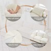 Whizmax 3-Seater Comfort Velvet Sofa, L-Shaped Long Sofa, Deep Seat with Footstool, Suitable for Bedroom, Living Room and Study - 3 of 4