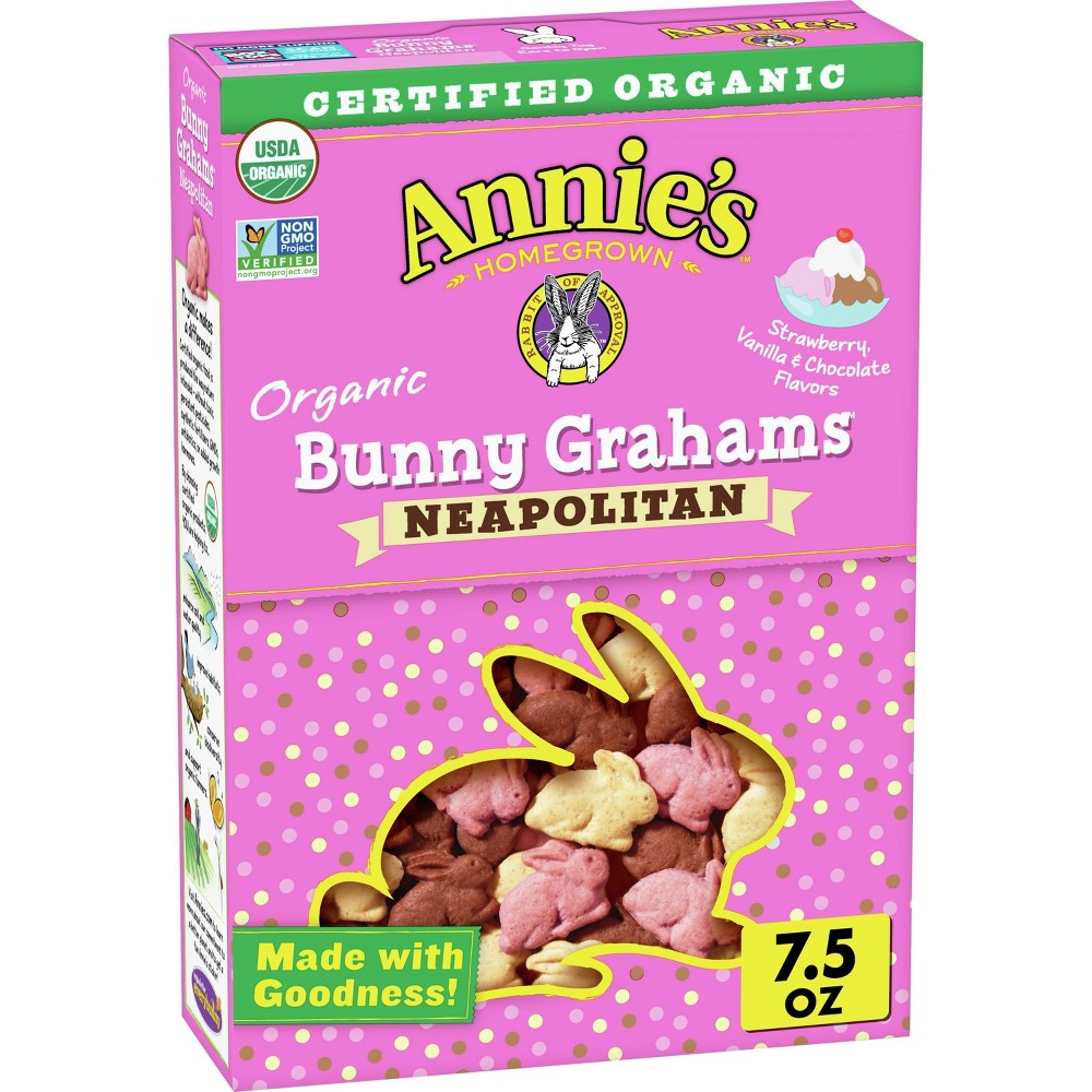 UPC 013562117222 product image for Annie's Organic Neapolitan Bunny Graham Crackers - 7.5oz | upcitemdb.com