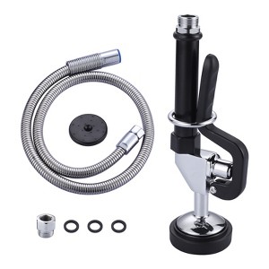 WOWOW 7/8 in. 20 UNEF Pre Rinse Spray Valve with 18.5 in. Stainless-Steel Pre Rinse Hose for Commercial Sink Faucet - 1 of 4