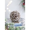 Syemin Decorative Objects Iced Twig Ball Decorative Christmas Tree Ornaments for Holiday Party Decorations Set of 4, Brown, 5"*5"*5" - 4 of 4