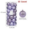 Every Day is Christmas 35ct 2.76"/70mm Shatterproof Round Christmas Tree Ornament Set, Merry Christmas Balls Ornaments with Hooks - 2 of 4