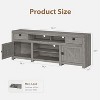 Jojoka Farmhouse TV Stand for 75/80 Inch TVs,Wood Grain Grey - 2 of 4