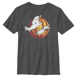 Boy's Ghostbusters Halloween Pumpkin Logo T-Shirt - 1 of 4