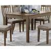 6-Piece Dining Set with Rectangular Table, 4 Chairs and Bench - 3 of 4