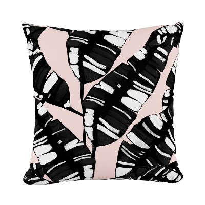 Blush/Black Print Throw Pillow - Skyline Furniture