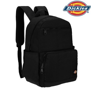 Dickies 17.5" Water Resistant Backpack with Classic Logo, Casual Daypack for Travel Work School, Fits 15.6 Inch Notebook (Black) - 1 of 4
