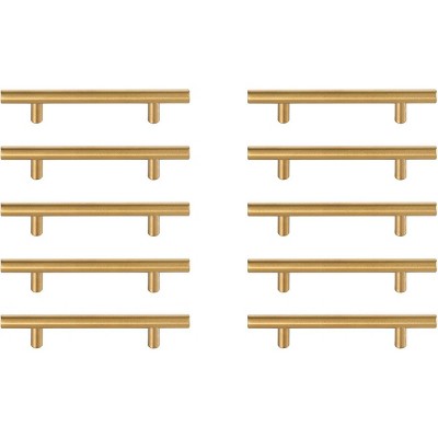Elegant Lighting Quinn 4Inch Center to Center Brass Bar Pull Multipack (set of 10)