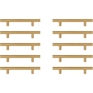 Elegant Lighting Quinn 4Inch Center to Center Brass Bar Pull Multipack (set of 10) - 1 of 4