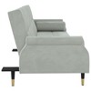 vidaXL Velvet Sleeper Sofa Bed - Comfortable, Durable, and Modern Design – Light Gray - Perfect for Overnight Guests - 4 of 4