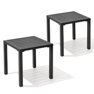 Crestlive Products Aluminum Outdoor Side Table Pool Lounge Chair Side Table Weather Resistant Small Square Coffee End Table - 1 of 4