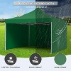 Acekool 10x10 Pop Up Canopy, Heavy Duty Waterproof Gazebo with Wheeled Bag, UV Protection, 3 Heights for Outdoor Events, Patio, Camping, Black - 2 of 4