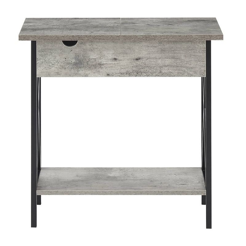 Tucson Flip Top End Table with Charging Station and Shelf - Breighton Home, 1 of 12