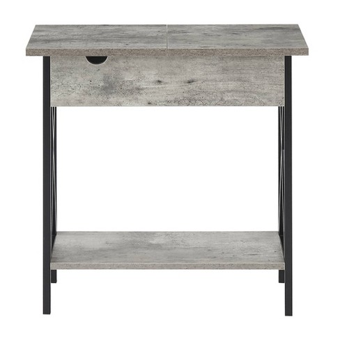 Tucson Flip Top End Table with Charging Station and Shelf - Breighton Home - image 1 of 4