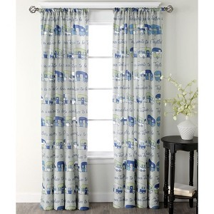 The Lakeside Collection Retro Camper Curtain - Window Panel with Vintage Print - Favorite Place Is Together - 1 of 4