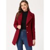 INSPIRE CHIC Women's Elegant Notched Lapel Button Single Breasted Winter Coat - 2 of 4