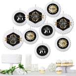Big Dot of Happiness Roaring 20's - Hanging 1920s Art Deco Jazz Party Tissue Decoration Kit - Paper Fans - Set of 9