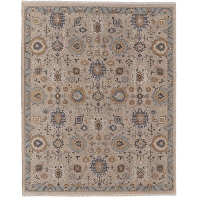 Corbitt Traditional Oriental Tan/Blue/Gold Area Rug