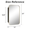 Wooakway 24 x 36 Inch Recessed or Wall Mount Medicine Cabinet Black Bathroom Storage with 3 Cupboards - 4 of 4