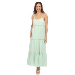 White Mark Women's Scoop Neck Tiered Maxi Sun Dress - 1 of 4