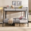 TiramisuBest 77 Inch Twin over Full Metal Bunk Bed Frame Black Steel Structure with Guardrails Ladder Quiet Noise Free No Box Spring Needed, Black - 4 of 4
