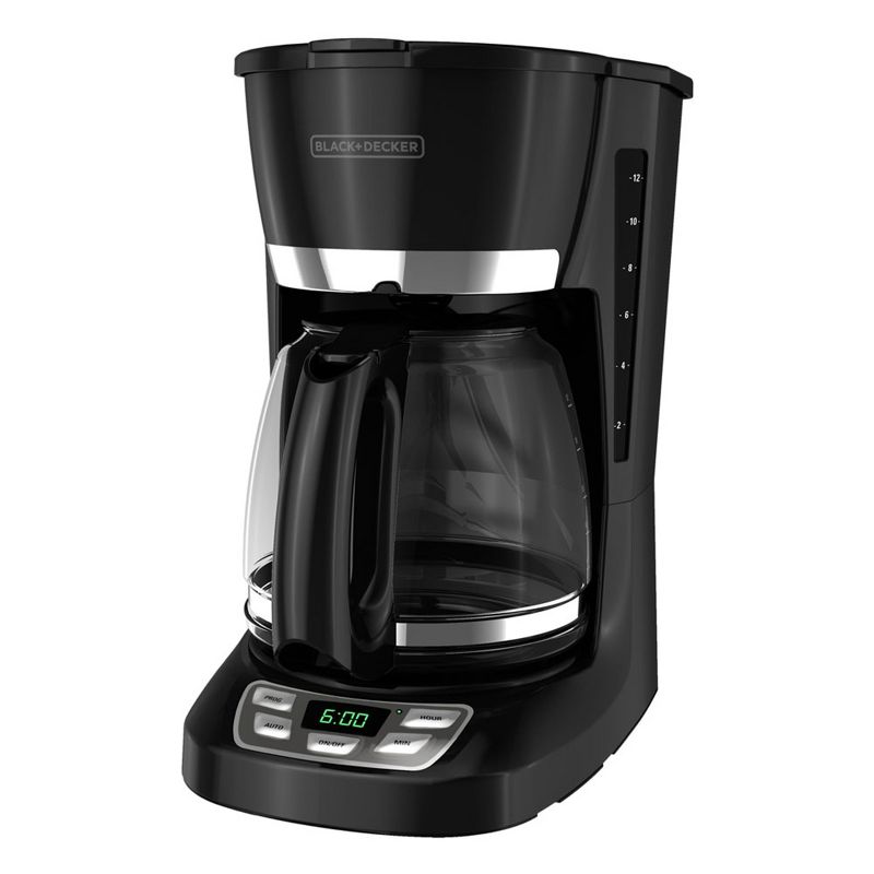 Black and Decker 12 Cup Programmable Coffeemaker in Black, 5 of 8