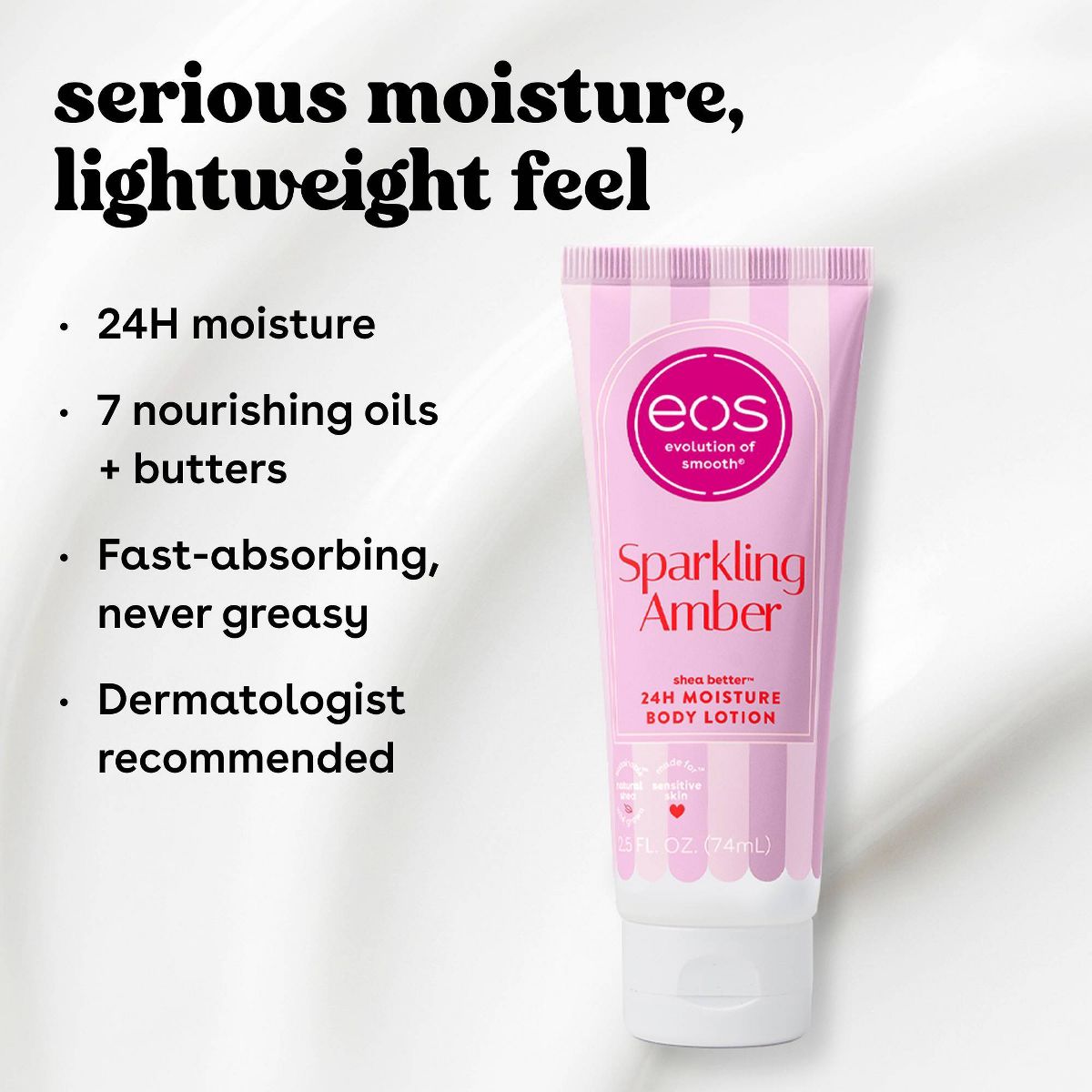 eos Mini Body Lotion - Sparkling Amber - Travel Size - 2.5 fl oz - thumbnail 4