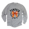Simply Sage Market Coquette Orange Bow Pumpkin Season Garment Dyed Long Sleeve - 2 of 4