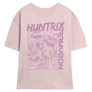 Juniors KPop Demon Hunters Zoey Mira and Rumi Idols Ramyeon T Shirt - 1 of 4