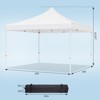 10 x 10 FT Pop Up Canopy Tent, Commercial Grade Instant Canopy, Heavy Duty Canopy Shelter, for Patio, Backyard, Bench, Garden - 4 of 4