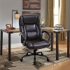 FDW 500lb Weight Capacity Massage Office Chair with Lumbar Support Adjustable Armrests Swivel Function PU Leather - 2 of 4