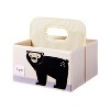 3 Sprouts Polyester Divided Portable Nursery Supply Organizer Caddy for Diapers, Wipes, and Lotion with Top Carry Handle, Black Bear - image 2 of 4
