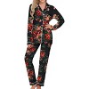 Ekouaer Pajamas Women's Long Sleeve Sleepwear Soft Button Down Loungewear Pjs Lounge Set Nightwear - 2 of 4