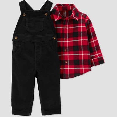 Baby Boys' Plaid Top & Bottom Set - Just One You® made by carter's Black 12M