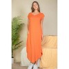 Slickblue Stylish V Neck Batwing Sleeve Long Dress with Hidden Pockets - Soft Stretch Material, 3 Color & Sizes - 2 of 4