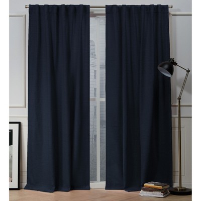 Nicole Miller Mellow Slub Textured Hidden Tab/Rod Pocket Top Light Filtering Curtain Panel Pair