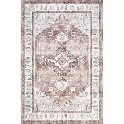 Nuloom Joslyn Medallion 5x8 Machine Washable Area Rug For Living Room ...