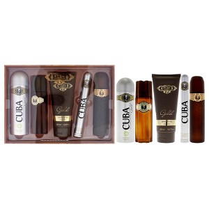 Cuba Gold Must Have by Cuba for Men - 5 Pc Gift Set 3.3oz EDT Spray, 1.17oz EDT Spray, 3.3oz After Shave, 6.7oz Body Spray, 6.7oz Shower Gel - 1 of 4