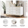 Signature Design by Ashley Socalle 6 Drawer Dresser, White with Goldtone Hardware, Modern Chic Style - 3 of 4